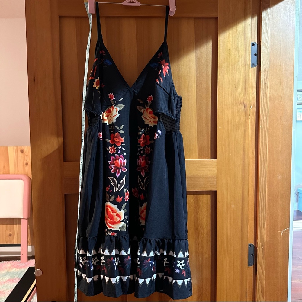Red and Blue Sleeveless Mini Sundress